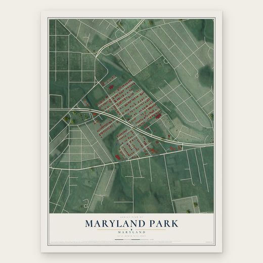 Maryland Park, Maryland map print, the full design