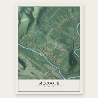 McCoole, Maryland map print, the full design