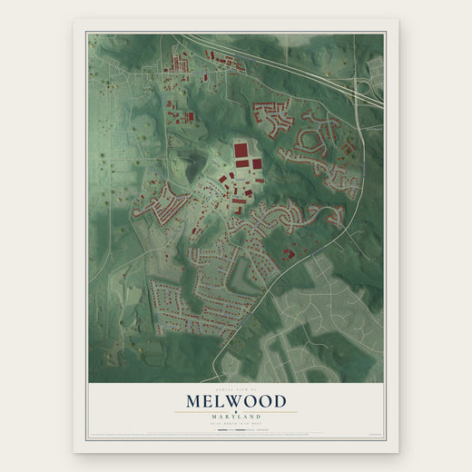 Melwood, Maryland map print, the full design