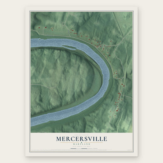 Mercersville, Maryland map print, the full design