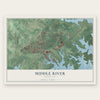 Middle River, Maryland map print, the full design