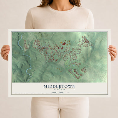 Map of Middletown, Maryland, 12 x 18 inch unframed archival matte print