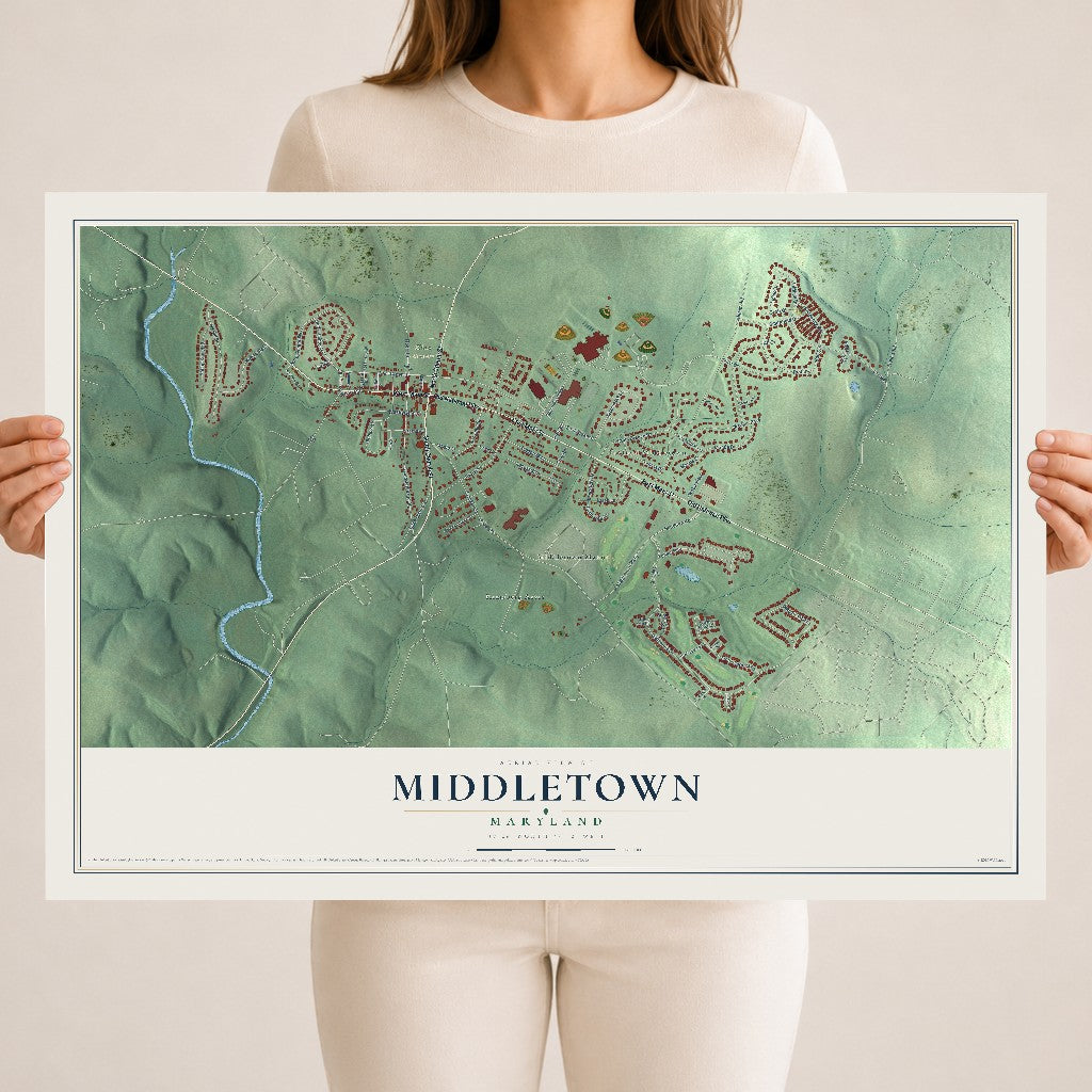 Map of Middletown, Maryland, 18 x 24 inch unframed archival matte print