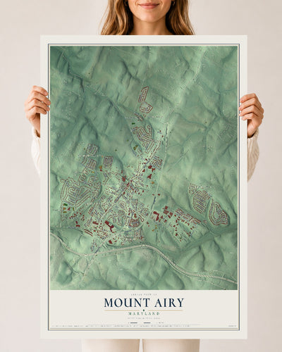 Map of Mount Airy, Maryland, 24 x 36 inch unframed archival matte print