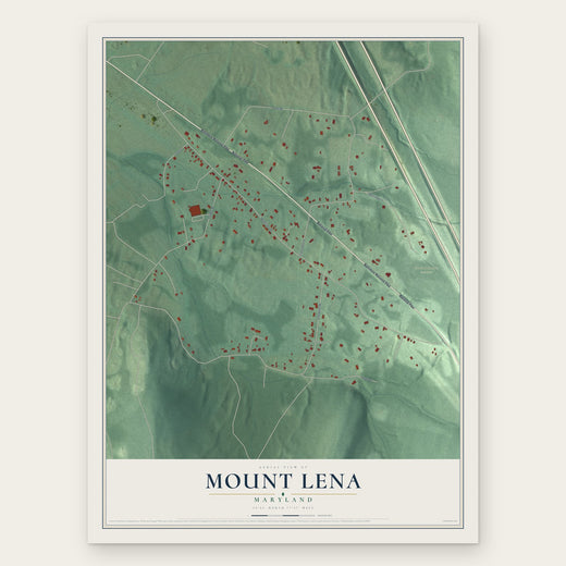 Mount Lena, Maryland map print, the full design