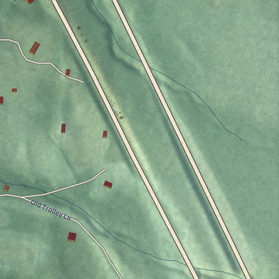 Close-up of the map of Mount Lena, Maryland print showing street and building detail