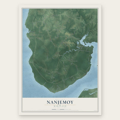 Nanjemoy, Maryland map print, the full design
