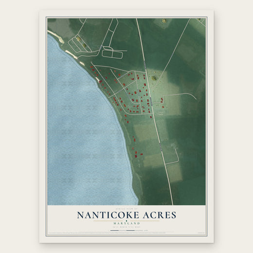 Nanticoke Acres, Maryland map print, the full design
