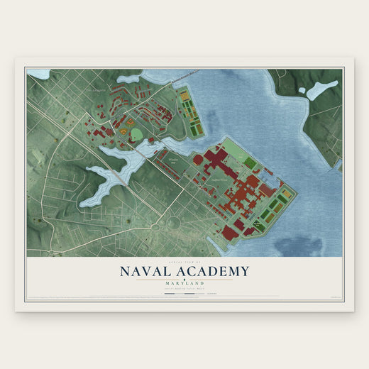 Naval Academy, Maryland map print, the full design