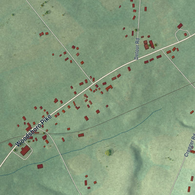 Close-up of the map of New Midway, Maryland print showing street and building detail