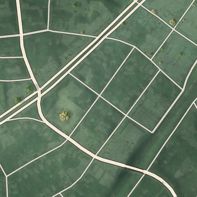 Close-up of the map of North Brentwood, Maryland print showing street and building detail