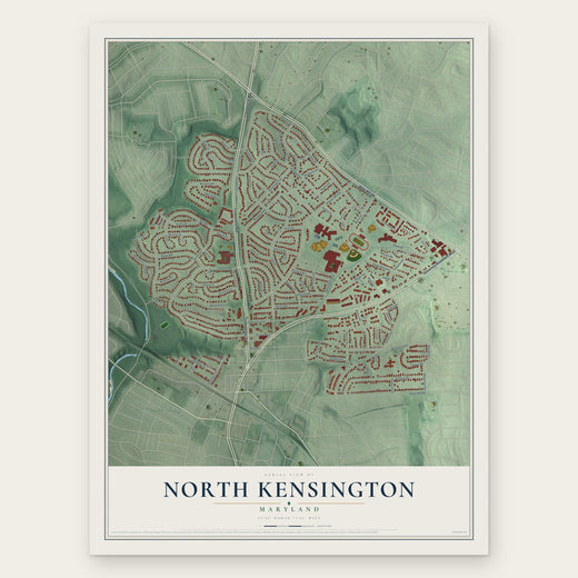 North Kensington, Maryland map print, the full design