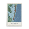 Map of Ocean City, Maryland, 12 x 18 inch unframed archival matte print