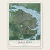 Ocean Pines, Maryland map print, the full design