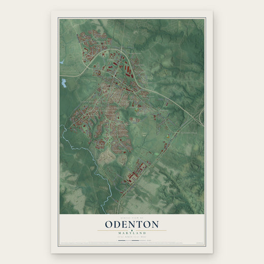 Odenton, Maryland map print, the full design