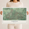 Map of Parkville, Maryland, 12 x 18 inch unframed archival matte print