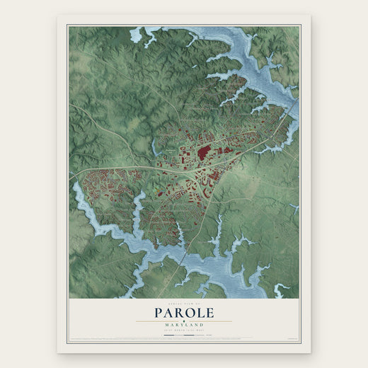 Parole, Maryland map print, the full design