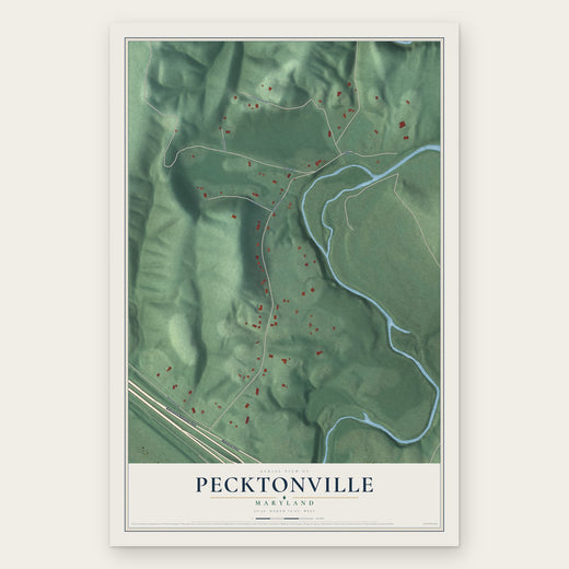 Pecktonville, Maryland map print, the full design