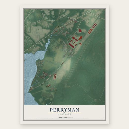 Perryman, Maryland map print, the full design