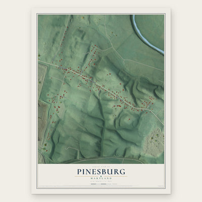 Pinesburg, Maryland map print, the full design