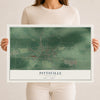 Map of Pittsville, Maryland, 12 x 18 inch unframed archival matte print