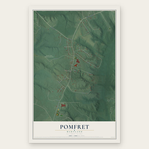 Pomfret, Maryland map print, the full design