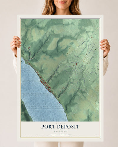 Map of Port Deposit, Maryland, 24 x 36 inch unframed archival matte print