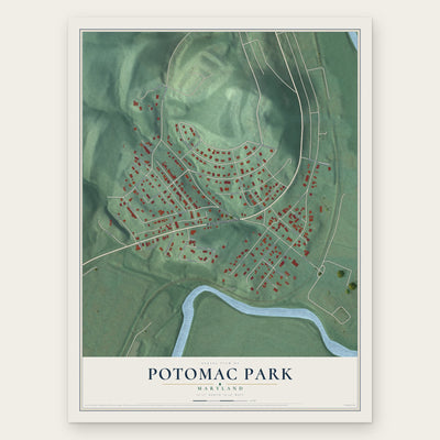 Potomac Park, Maryland map print, the full design