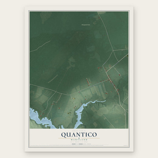 Quantico, Maryland map print, the full design