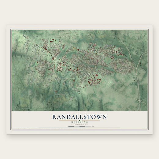Randallstown, Maryland map print, the full design