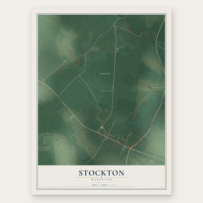 Stockton, Maryland map print, the full design