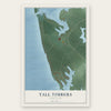 Tall Timbers, Maryland map print, the full design