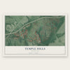 Temple Hills, Maryland map print, the full design