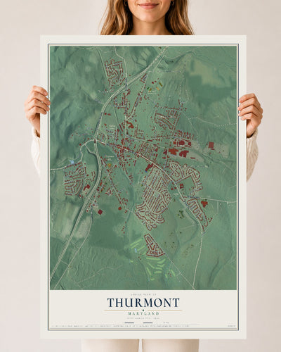 Map of Thurmont, Maryland, 24 x 36 inch unframed archival matte print