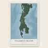 Tilghman Island, Maryland map print, the full design