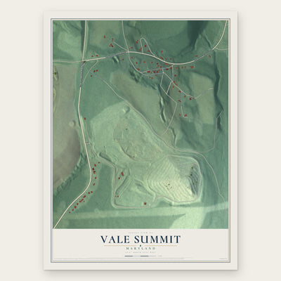 Vale Summit, Maryland map print, the full design