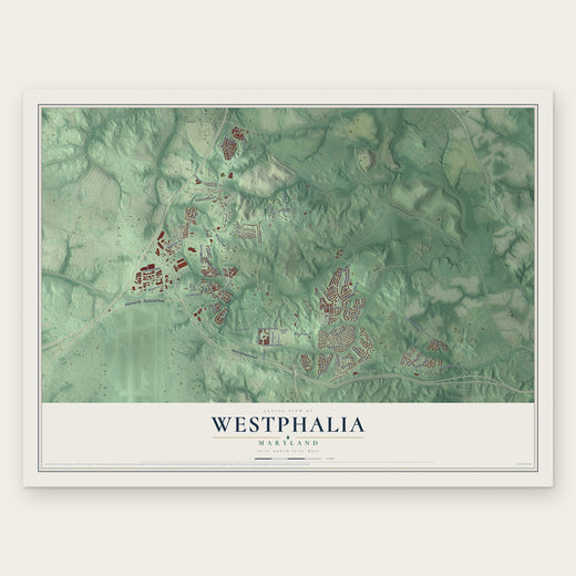 Westphalia, Maryland map print, the full design
