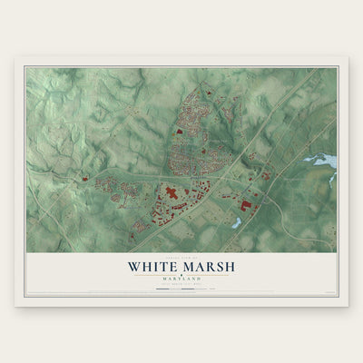 White Marsh, Maryland map print, the full design