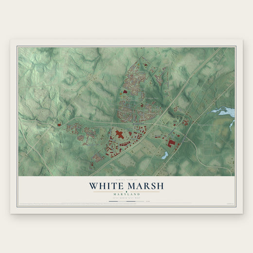 White Marsh, Maryland map print, the full design