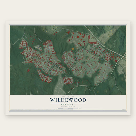 Wildewood, Maryland map print, the full design