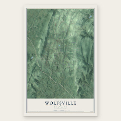 Wolfsville, Maryland map print, the full design