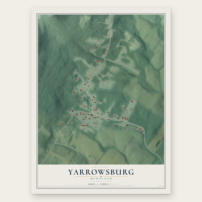 Yarrowsburg, Maryland map print, the full design