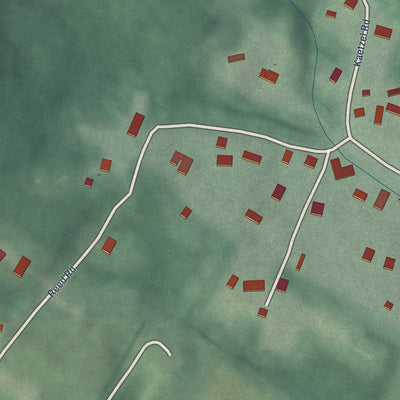 Close-up of the map of Yarrowsburg, Maryland print showing street and building detail