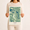 Map of Acton, Maine, 12 x 18 inch unframed archival matte print