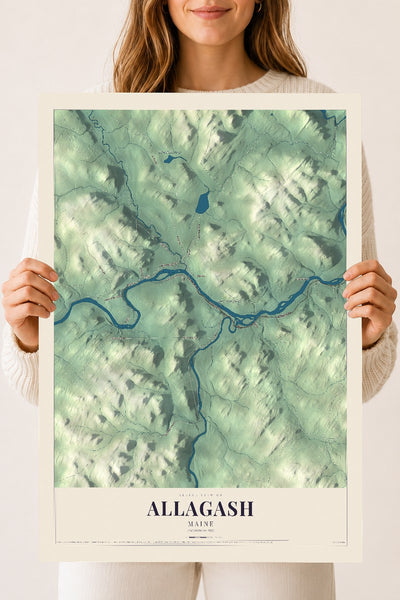 Allagash, Maine map print - 18 x 24 archival matte print