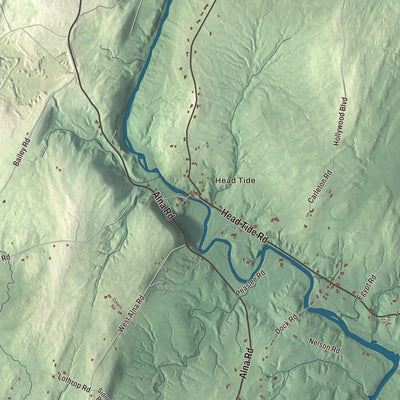 Street and neighborhood detail from the Alna, Maine map