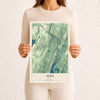 Map of Alna, Maine, 12 x 18 inch unframed archival matte print