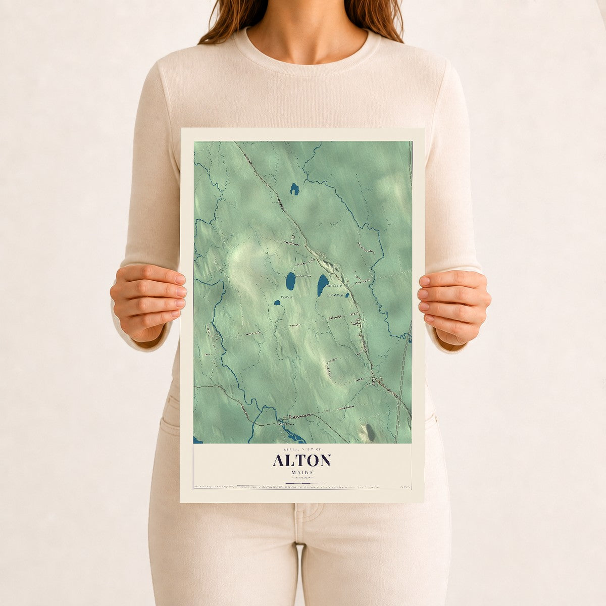 Alton, Maine map print - 12 x 18 archival matte print