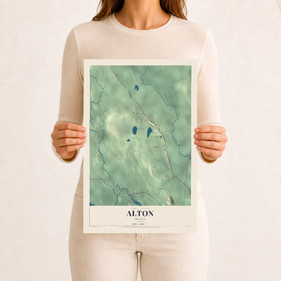Alton, Maine map print - 12 x 18 archival matte print