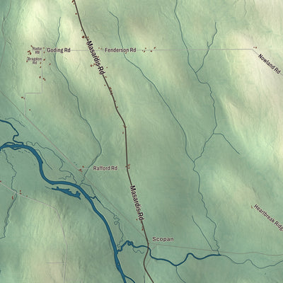 Street and neighborhood detail from the Ashland, Maine map